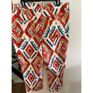 Chico's The Platinum Crop Women's 16 (3) Barrel Leg Colorful Pants
